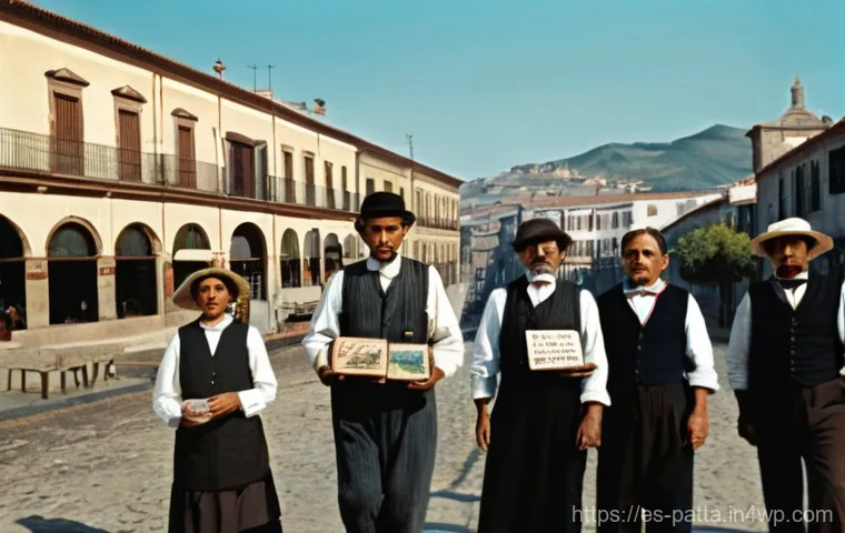 기후 위기 해결을 위한 시민 운동의 역사 - **Prompt:** "A historical street scene in a bustling industrial city of late 19th-century Spain, rem...
